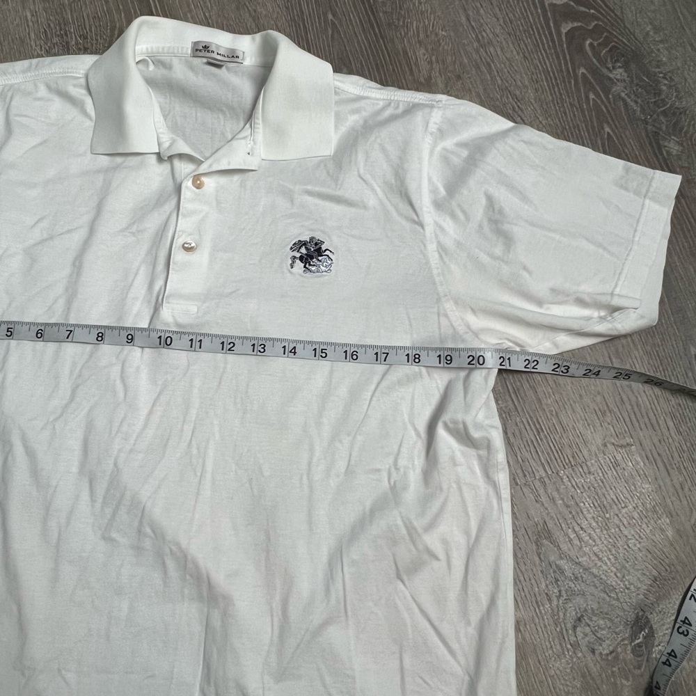 Peter Millar White Men Polo- Medium - Picture 4 of 9